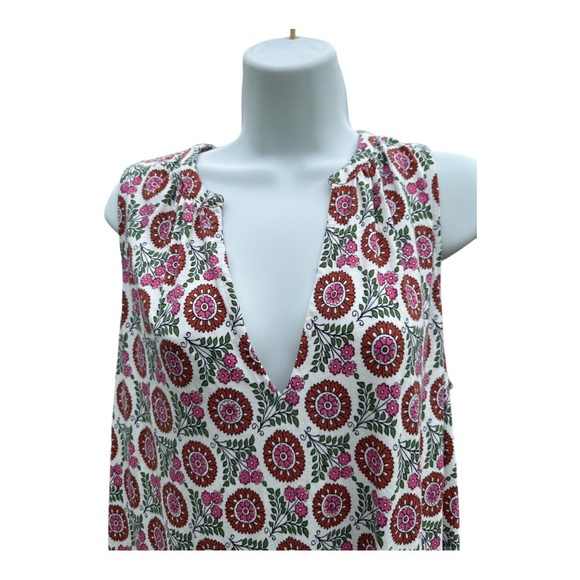 Women’s Boden Pink and White Patterned Sleeveless Dress Size 12L - Picture 5 of 8